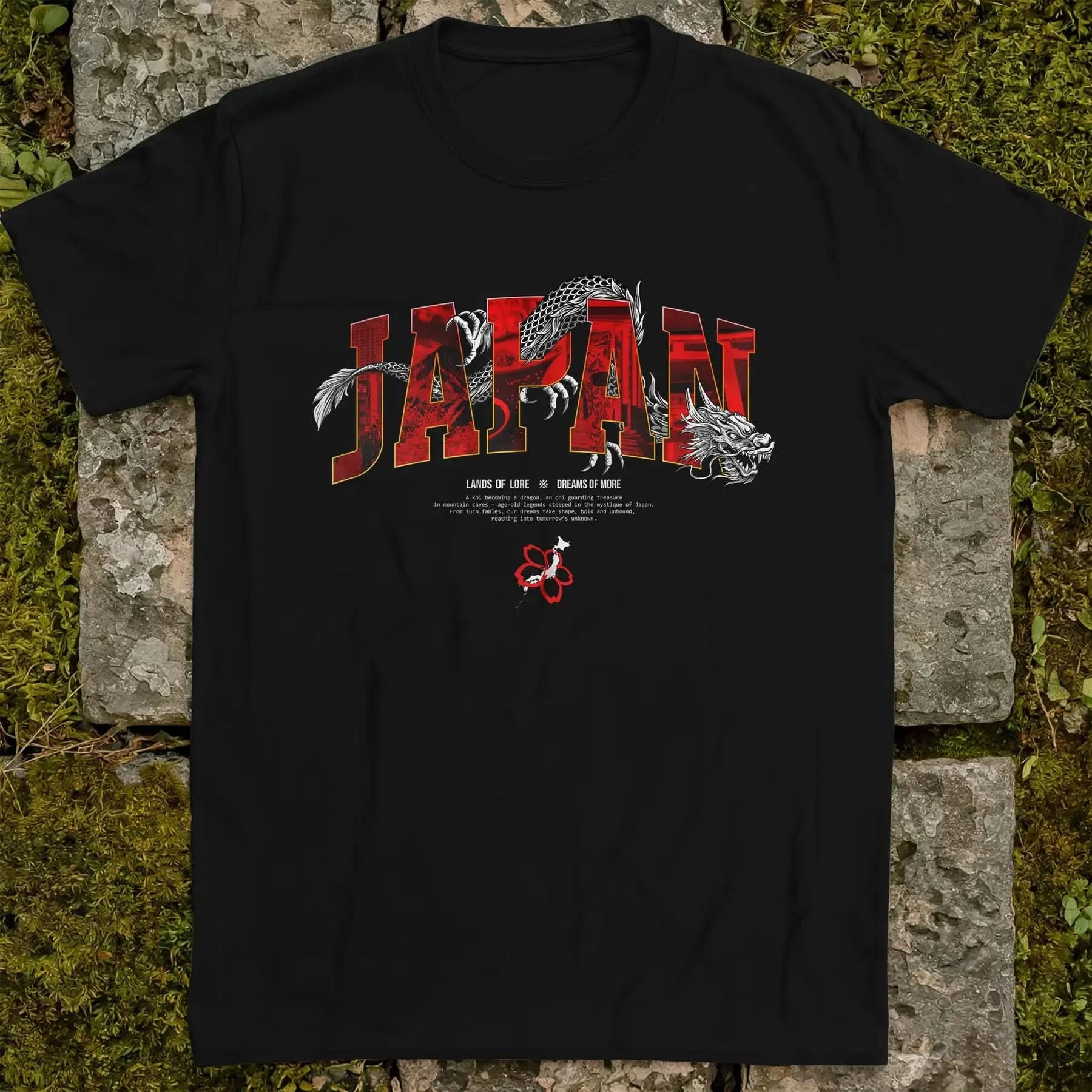 Japan Lands Of Lore Red ❀ T-shirt