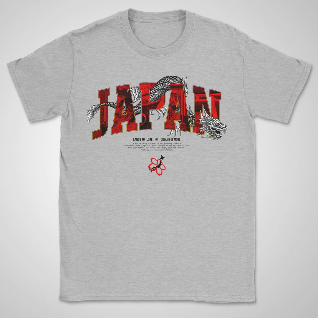 Japan Lands Of Lore Red ❀ T-shirt