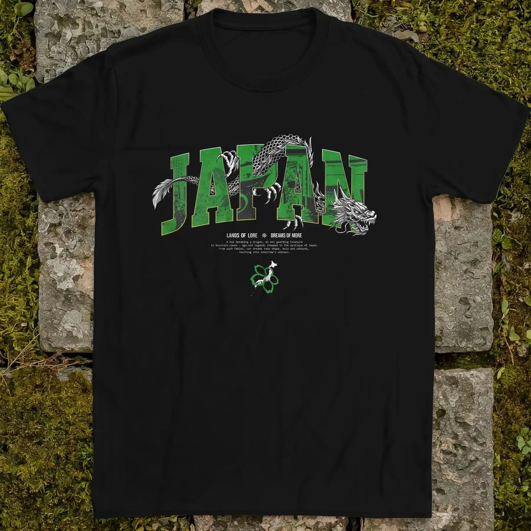 Japan Lands Of Lore Green ❀ T-shirt