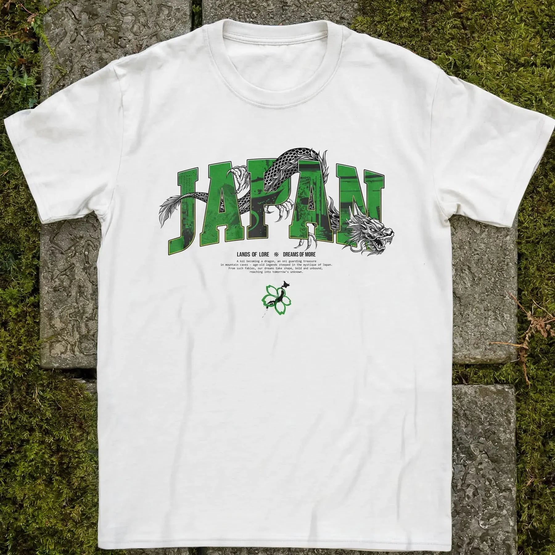 Japan Lands Of Lore Green ❀ T-shirt