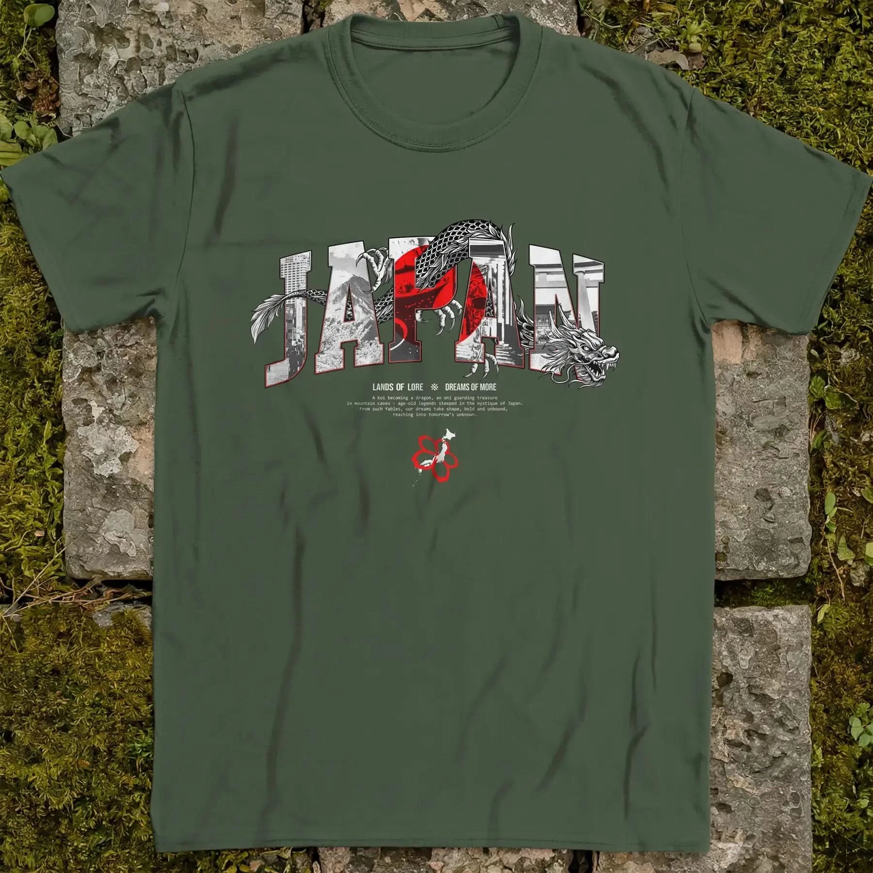 Japan Lands Of Lore Flag ❀ T-shirt
