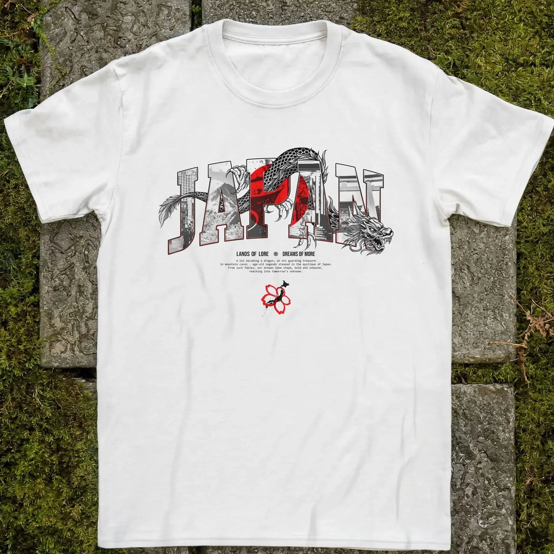 Japan Lands Of Lore Flag ❀ T-shirt