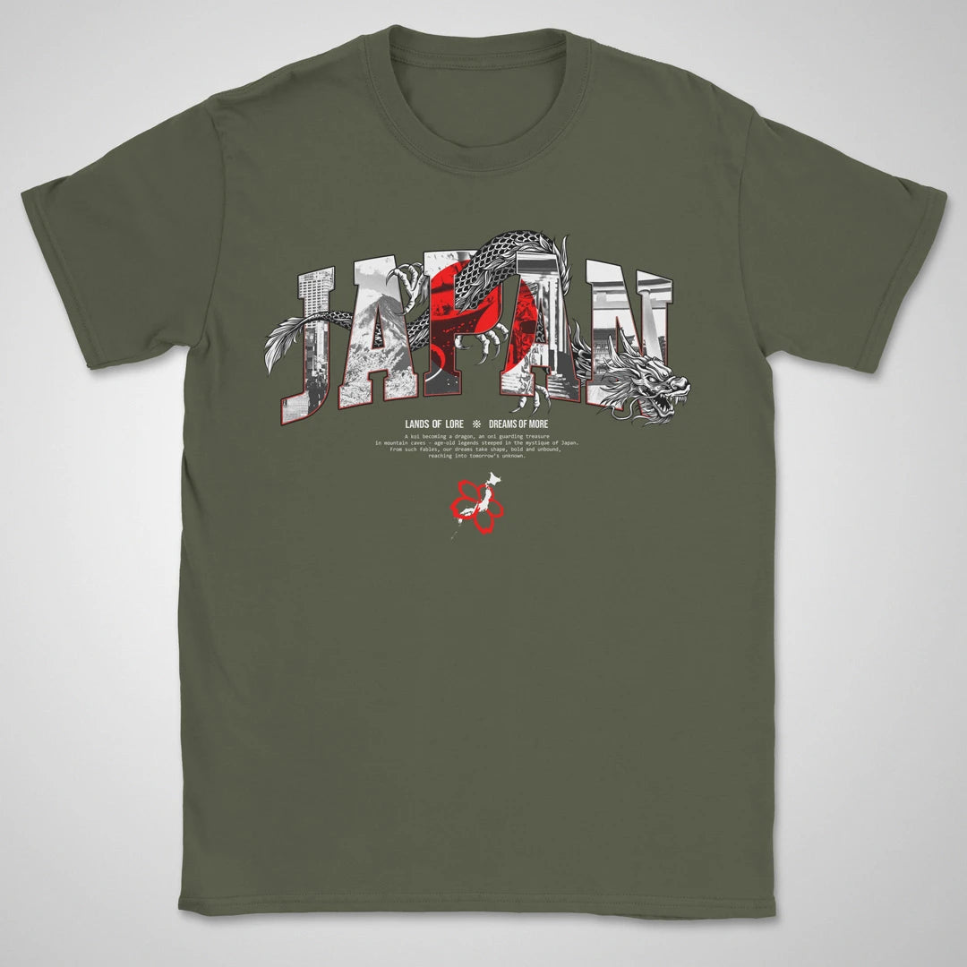 Japan Lands Of Lore Flag ❀ T-shirt