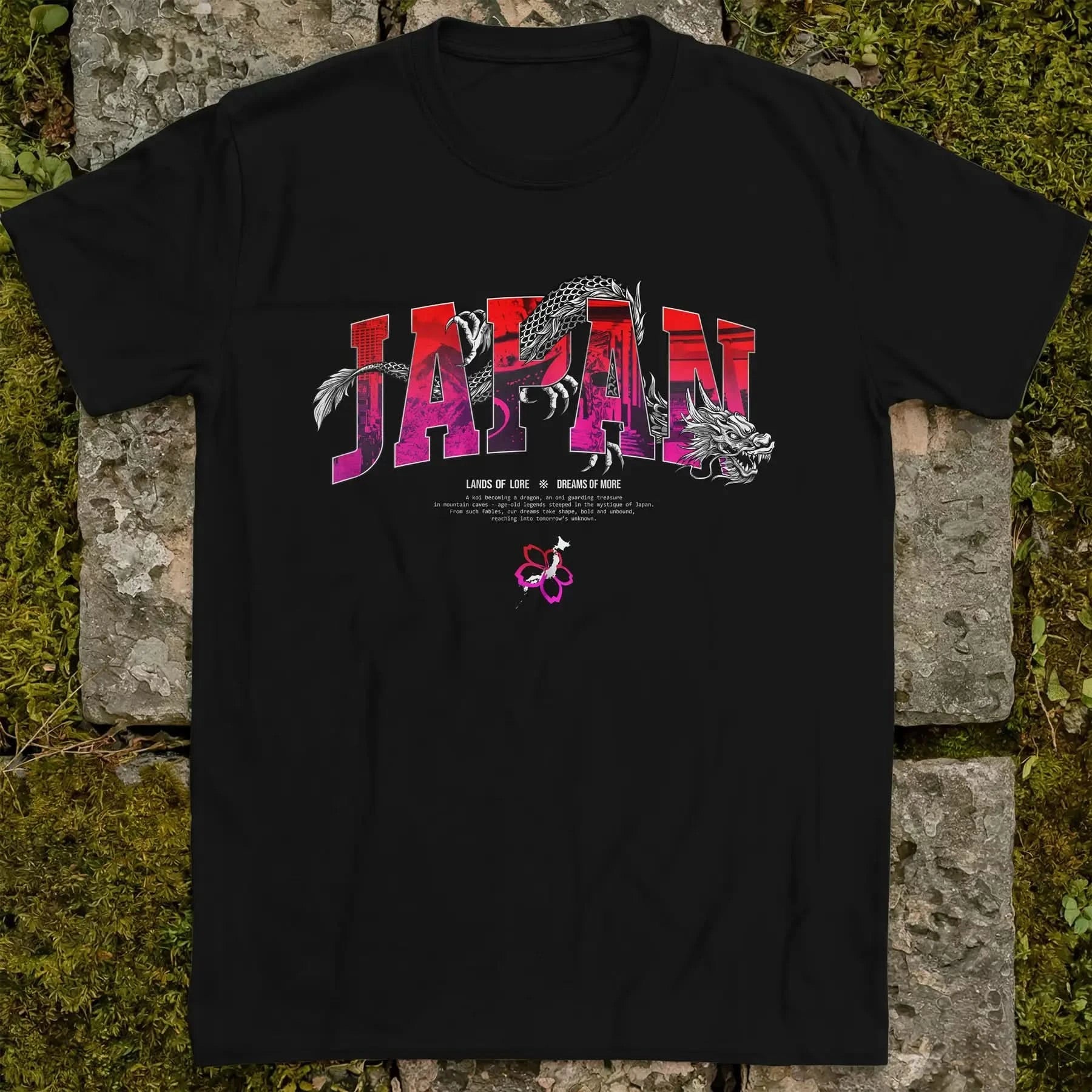Japan Lands Of Lore Red Grad ❀ T-shirt
