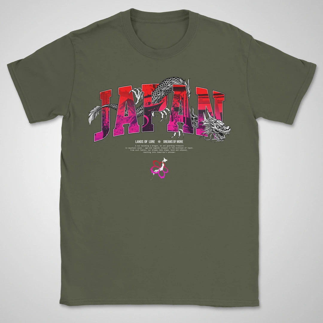 Japan Lands Of Lore Red Grad ❀ T-shirt