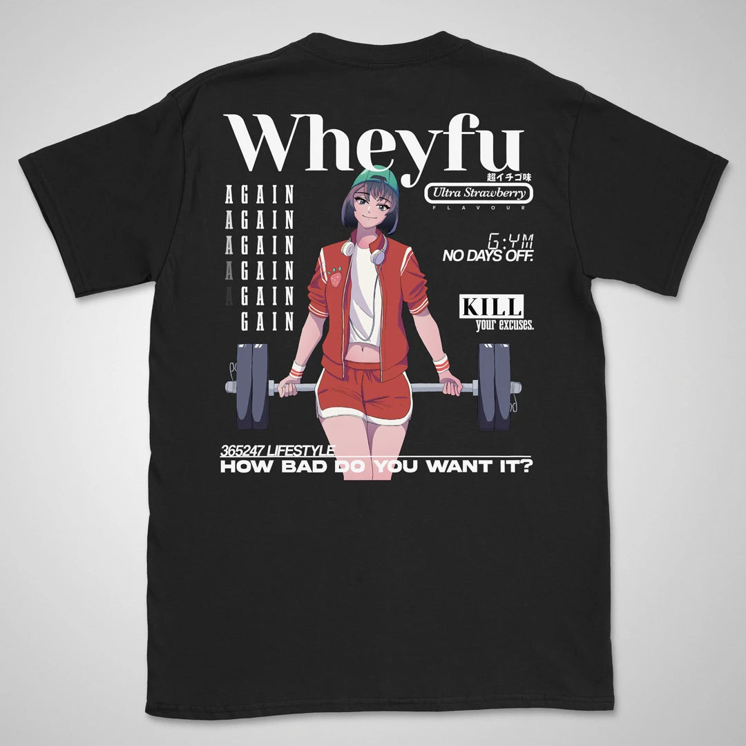 Wheyfu Ultra Strawberry Gen2 | back print ❀ T-shirt