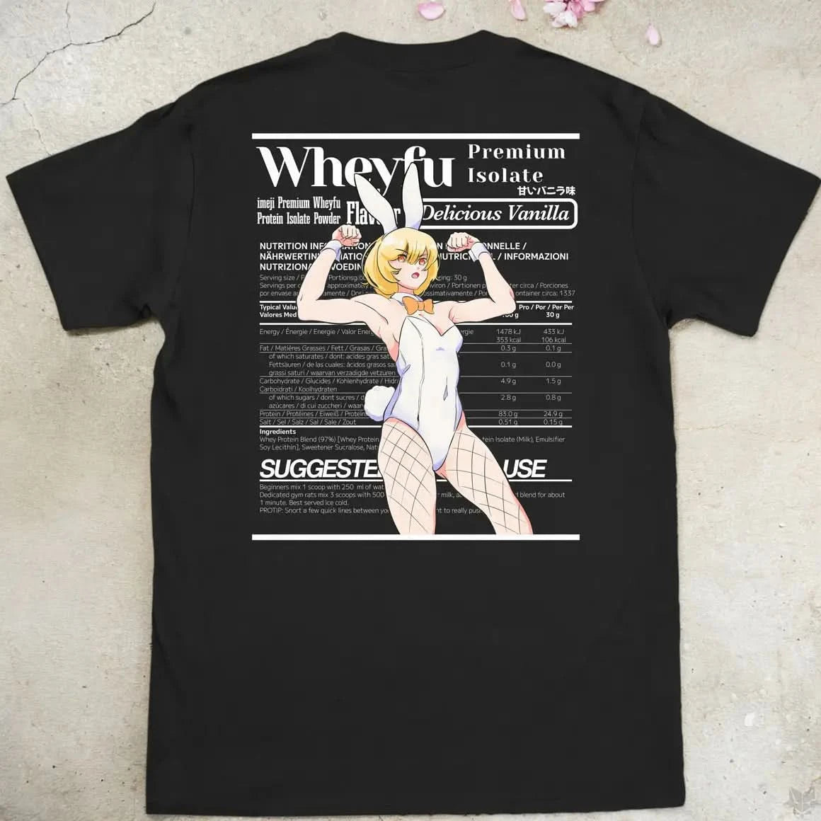 Wheyfu Delicious Vanilla | back print ❀ T-shirt