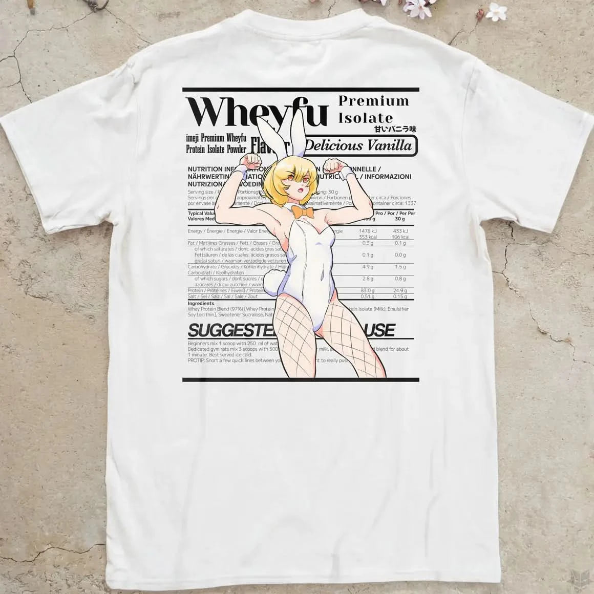 Wheyfu Delicious Vanilla | back print ❀ T-shirt