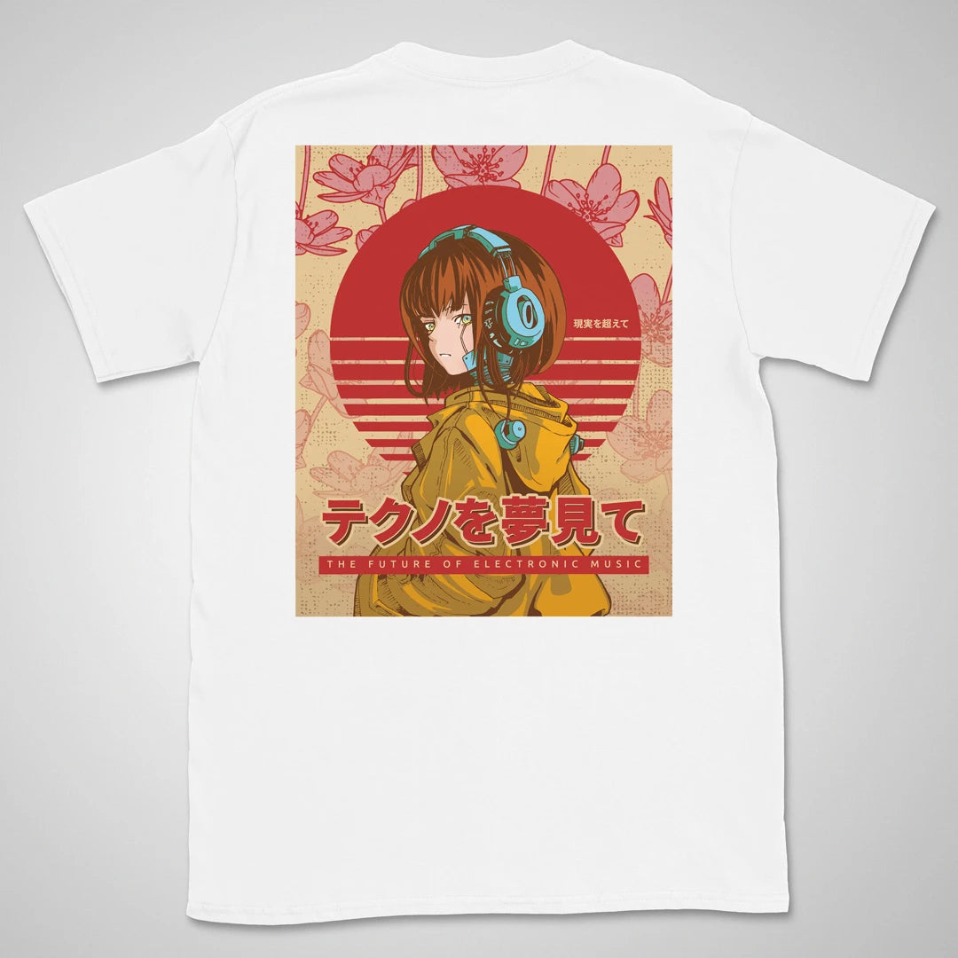 Dreaming of Techno | back print ❀ T-shirt