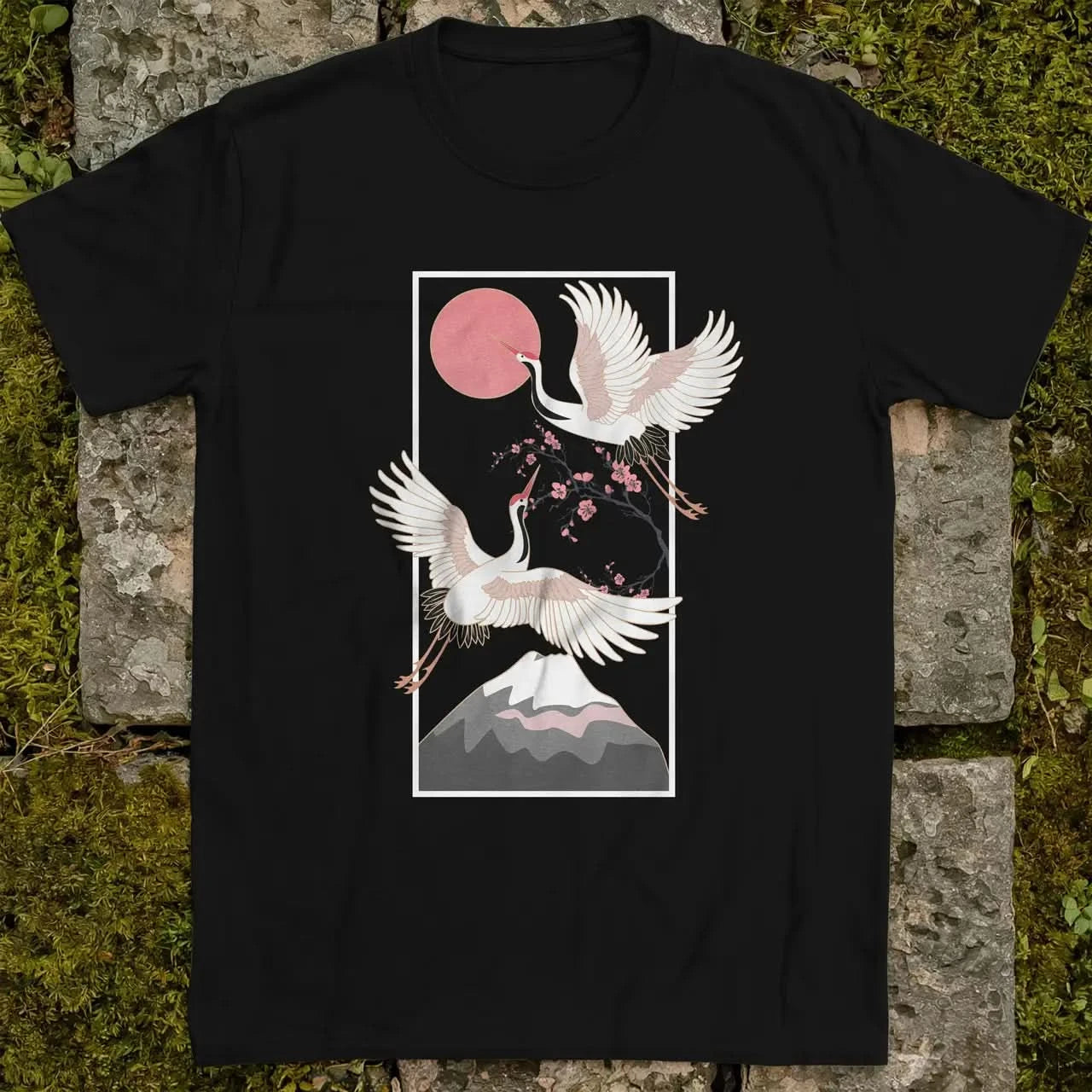 Cranes Over Fuji ❀ T-shirt