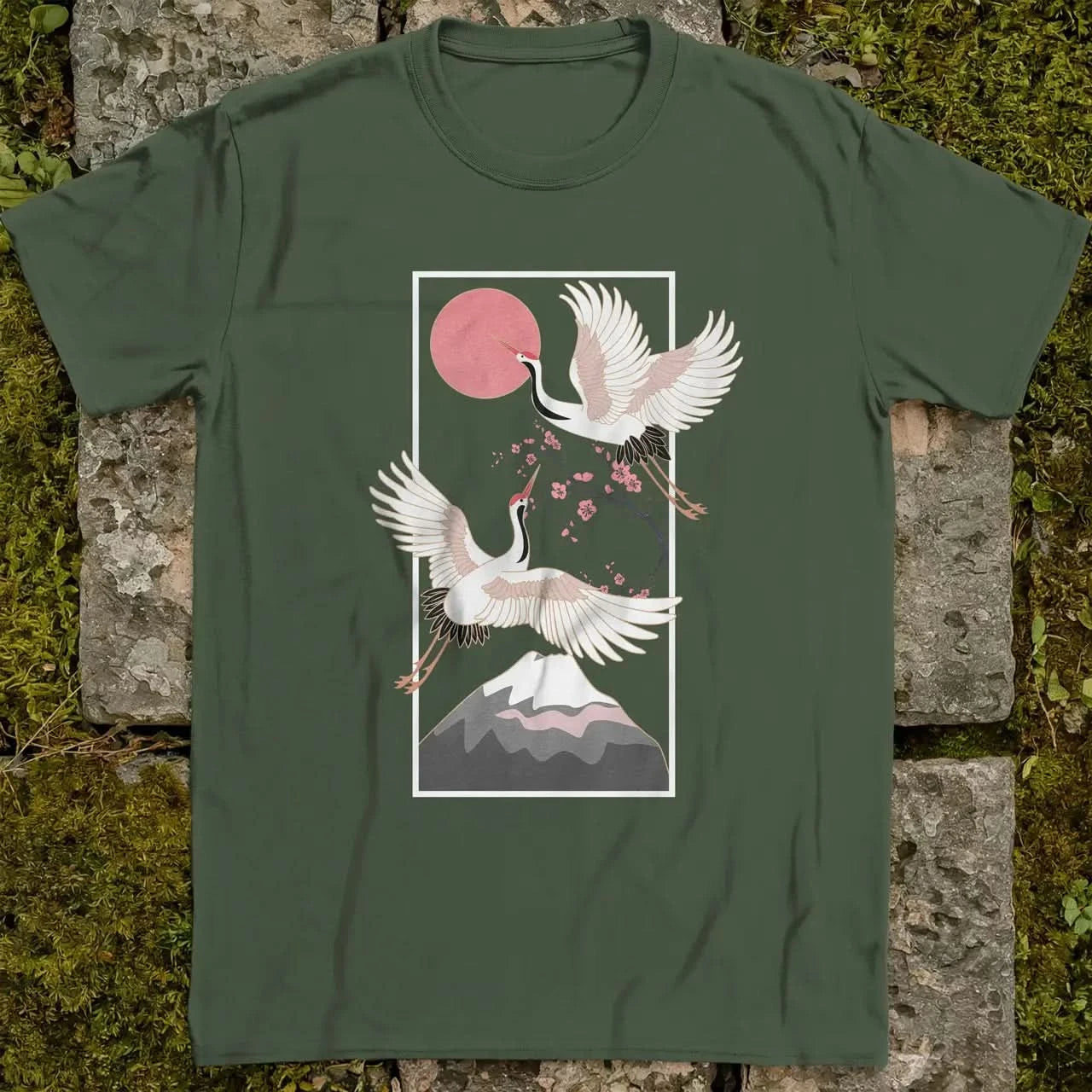 Cranes Over Fuji ❀ T-shirt