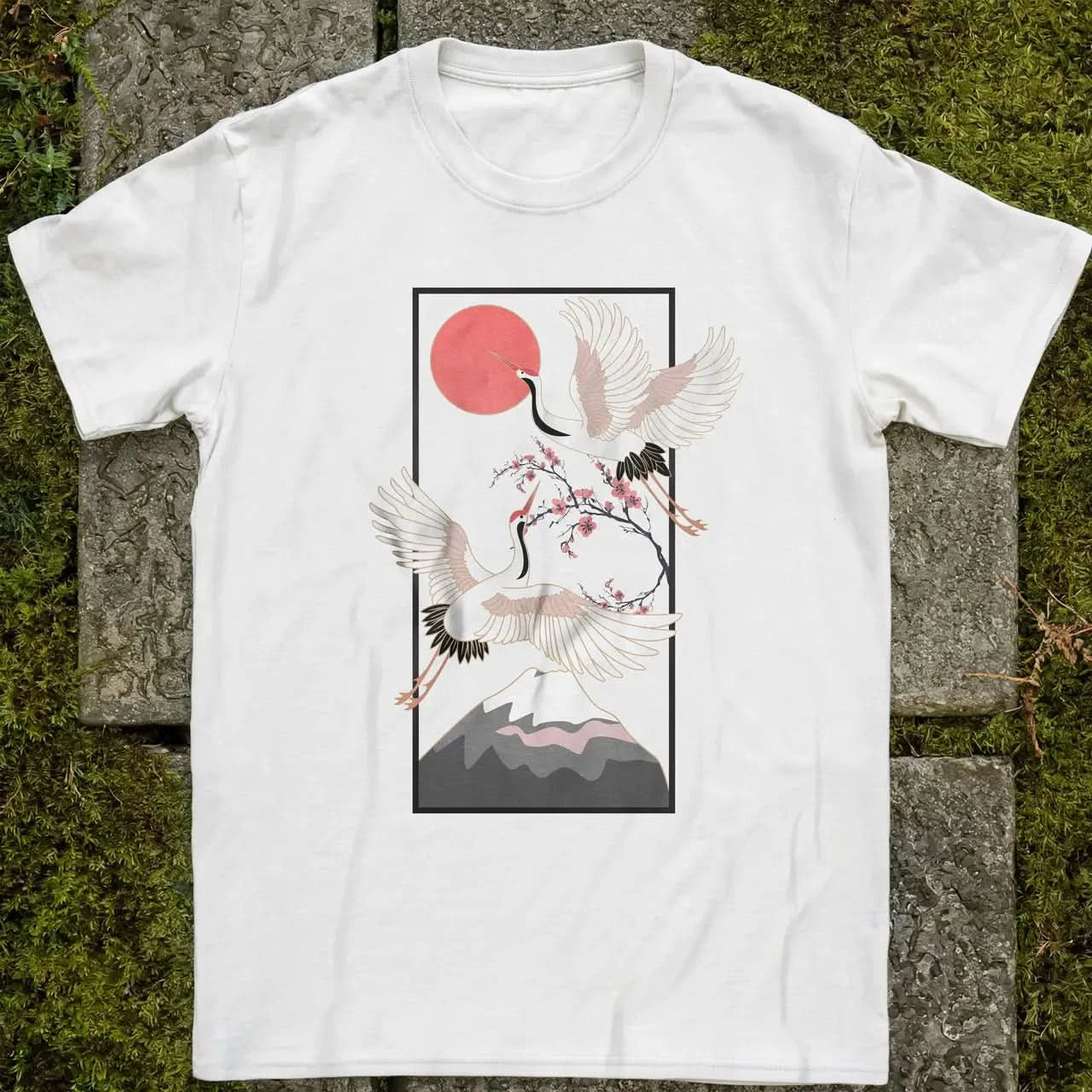 Cranes Over Fuji ❀ T-shirt