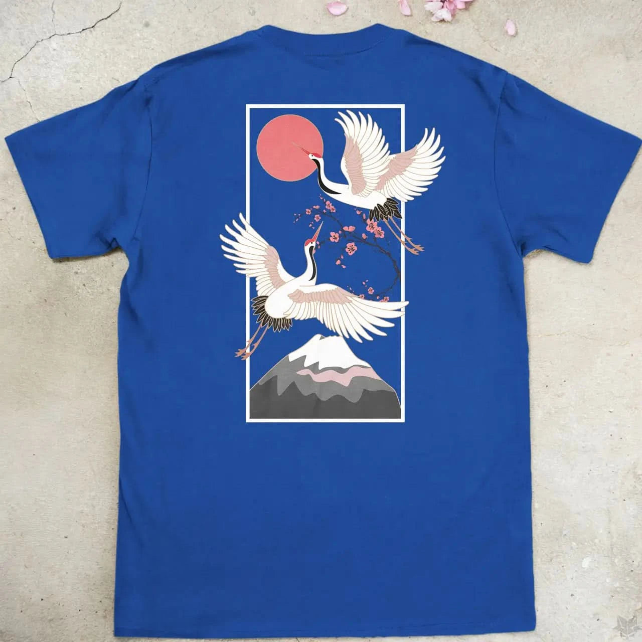 Cranes Over Fuji | back print ❀ T-shirt