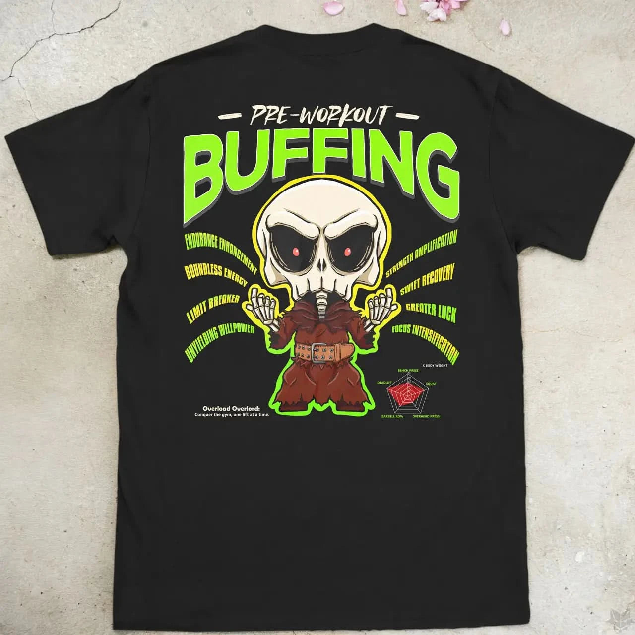 Pre-Workout Overlord | back print ❀ T-shirt