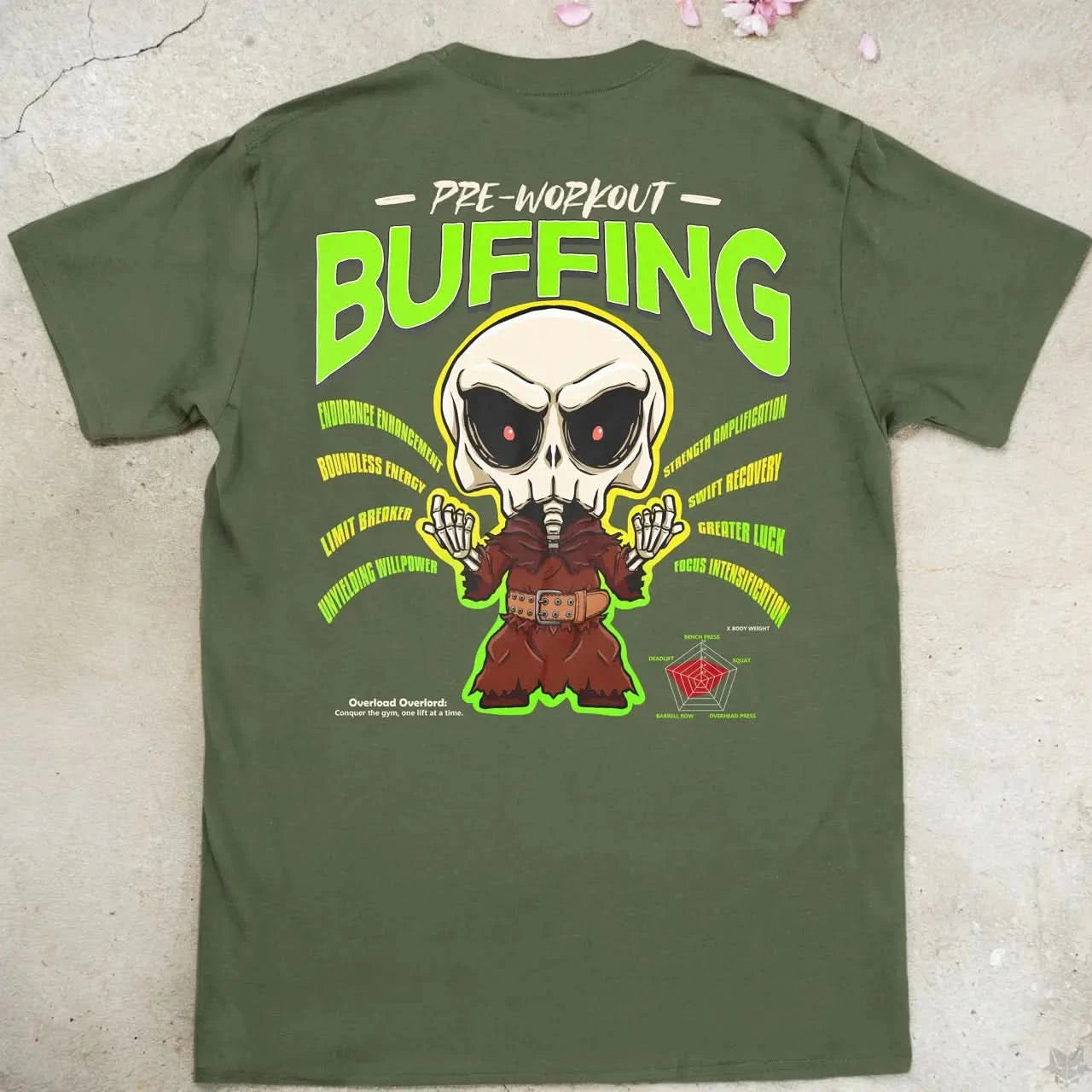 Pre-Workout Overlord | back print ❀ T-shirt