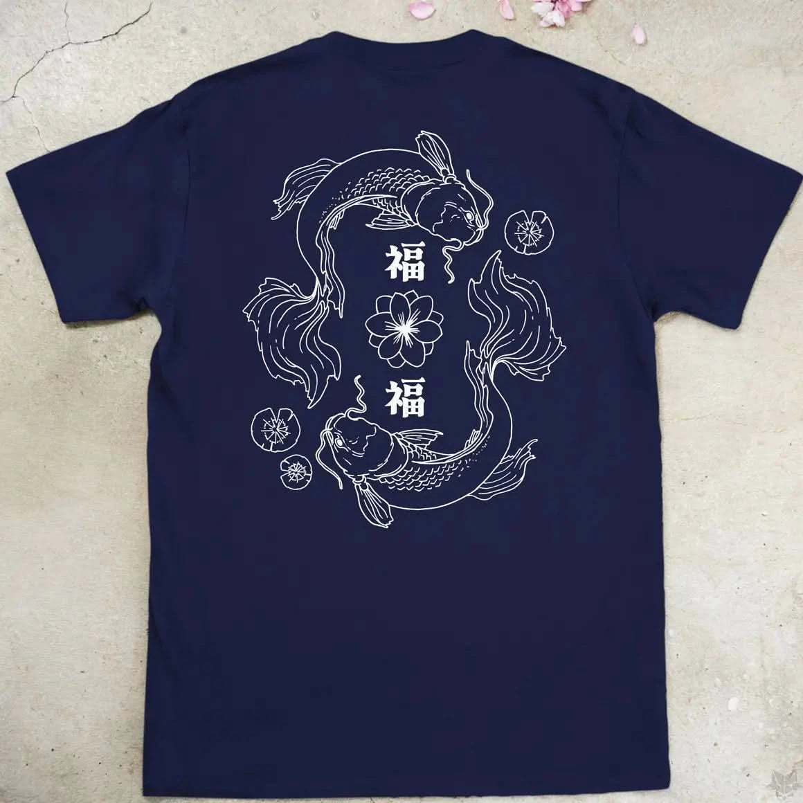Good Fortune x2 BW | back print ❀ T-shirt