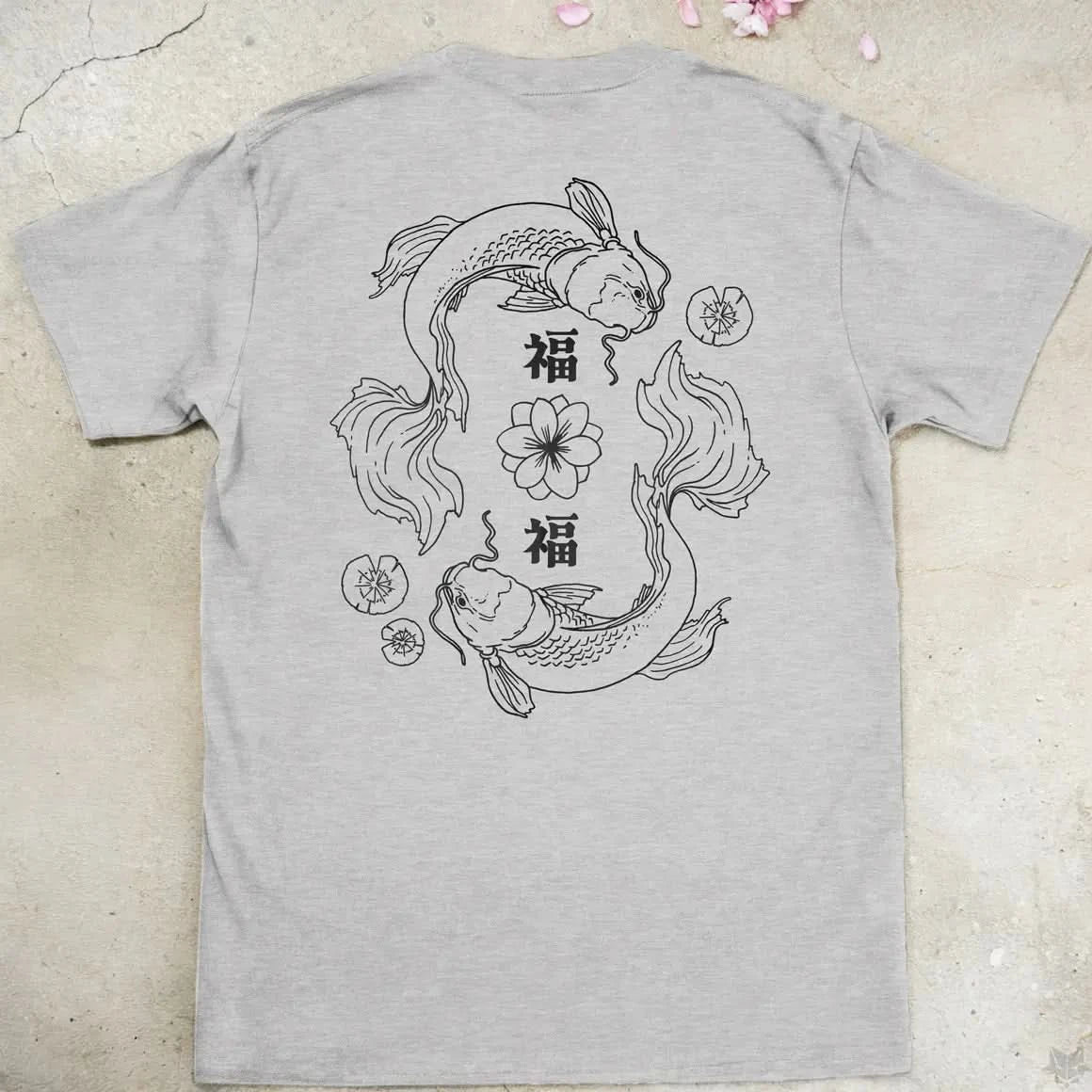 Good Fortune x2 BW | back print ❀ T-shirt