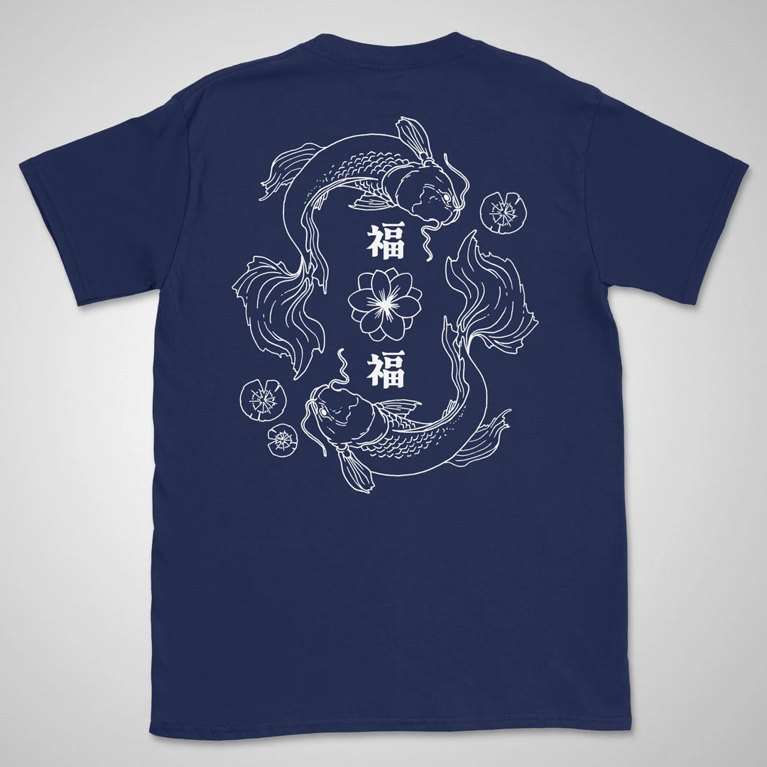 Good Fortune x2 BW | back print ❀ T-shirt