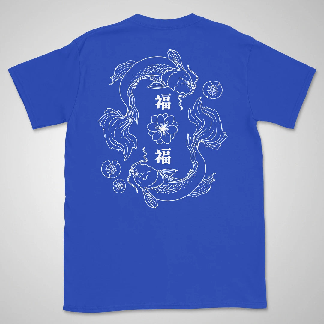 Good Fortune x2 BW | back print ❀ T-shirt