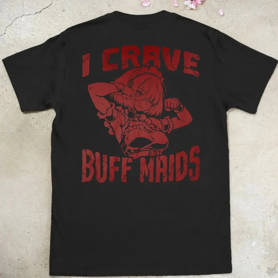 I Crave Buff Maids Red | back print ❀ T-shirt