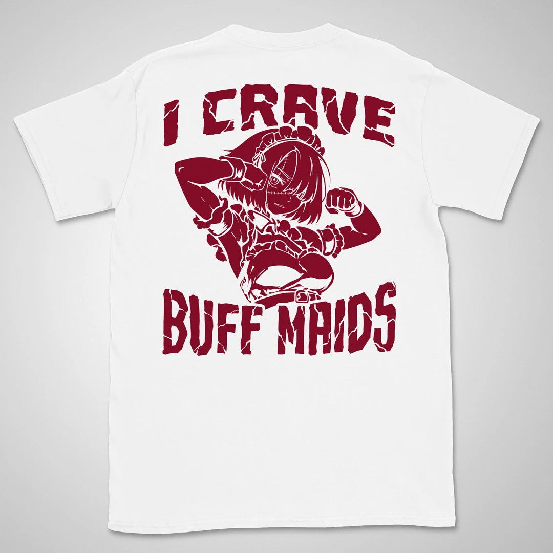 I Crave Buff Maids Red | back print ❀ T-shirt