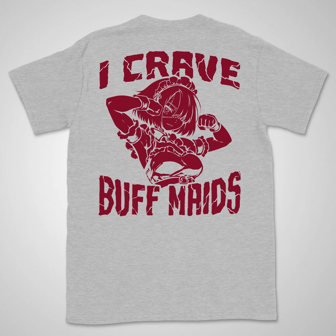 I Crave Buff Maids Red | back print ❀ T-shirt
