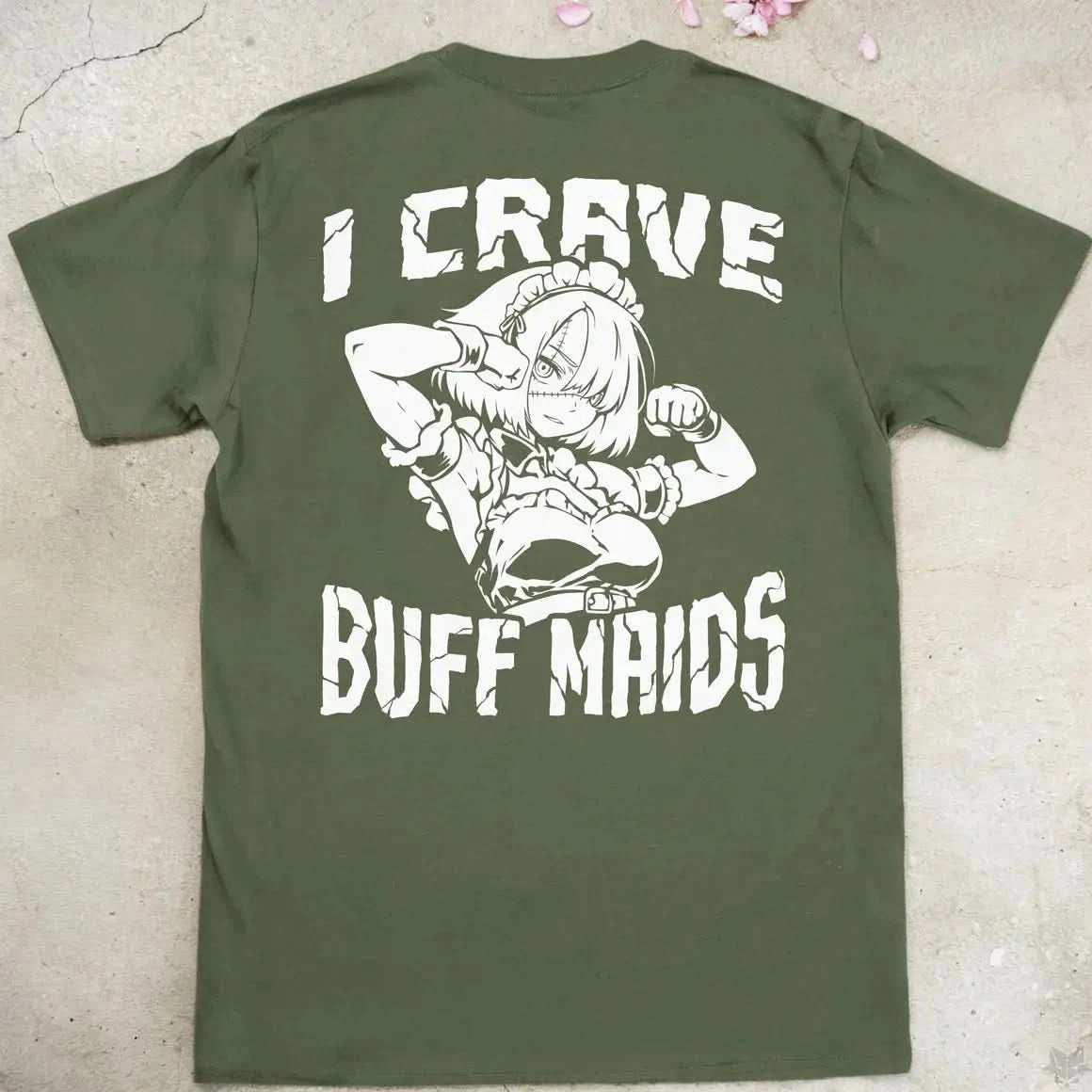 I Crave Buff Maids BW | back print ❀ T-shirt