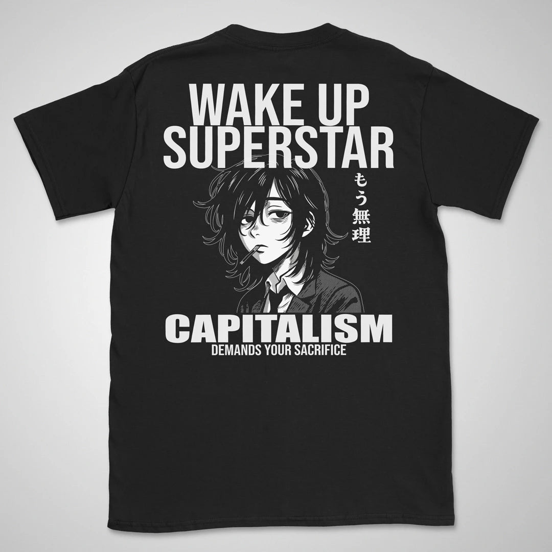 Wake Up Superstar | back print ❀ T-shirt