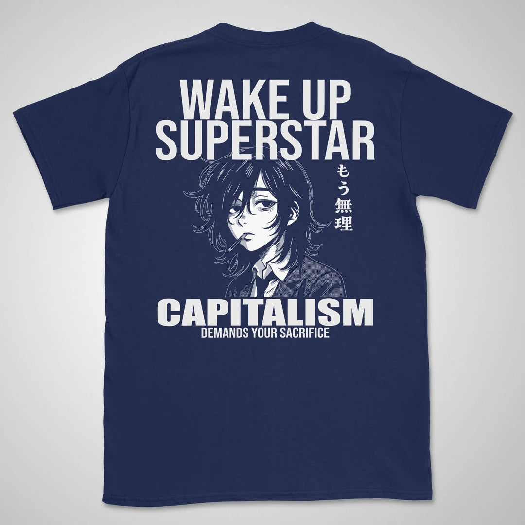 Wake Up Superstar | back print ❀ T-shirt
