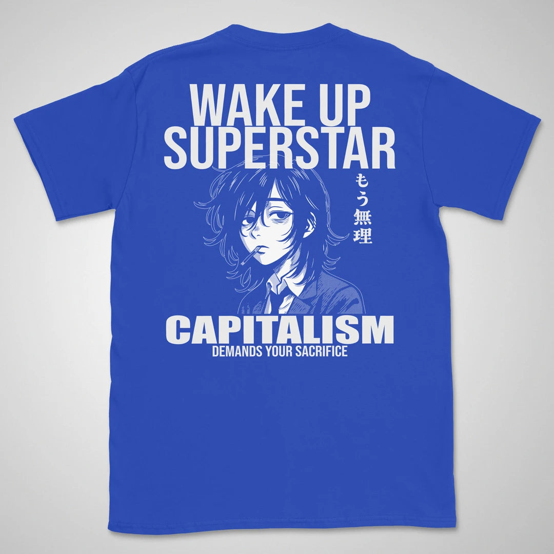 Wake Up Superstar | back print ❀ T-shirt