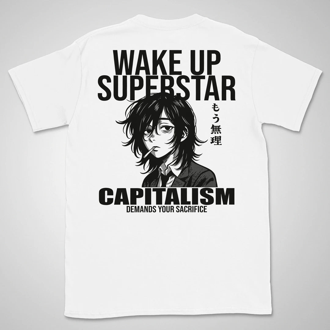 Wake Up Superstar | back print ❀ T-shirt