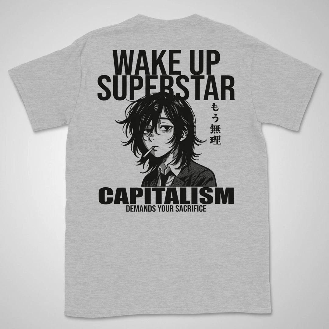 Wake Up Superstar | back print T-shirt – Catgirl Riot