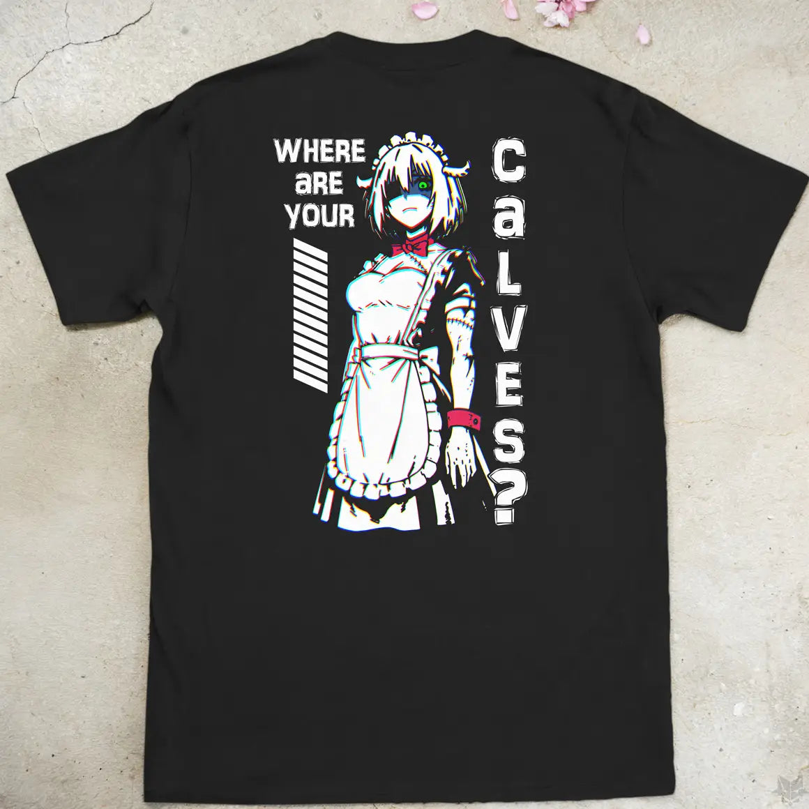 Calf Check Maid | back print ❀ T-shirt