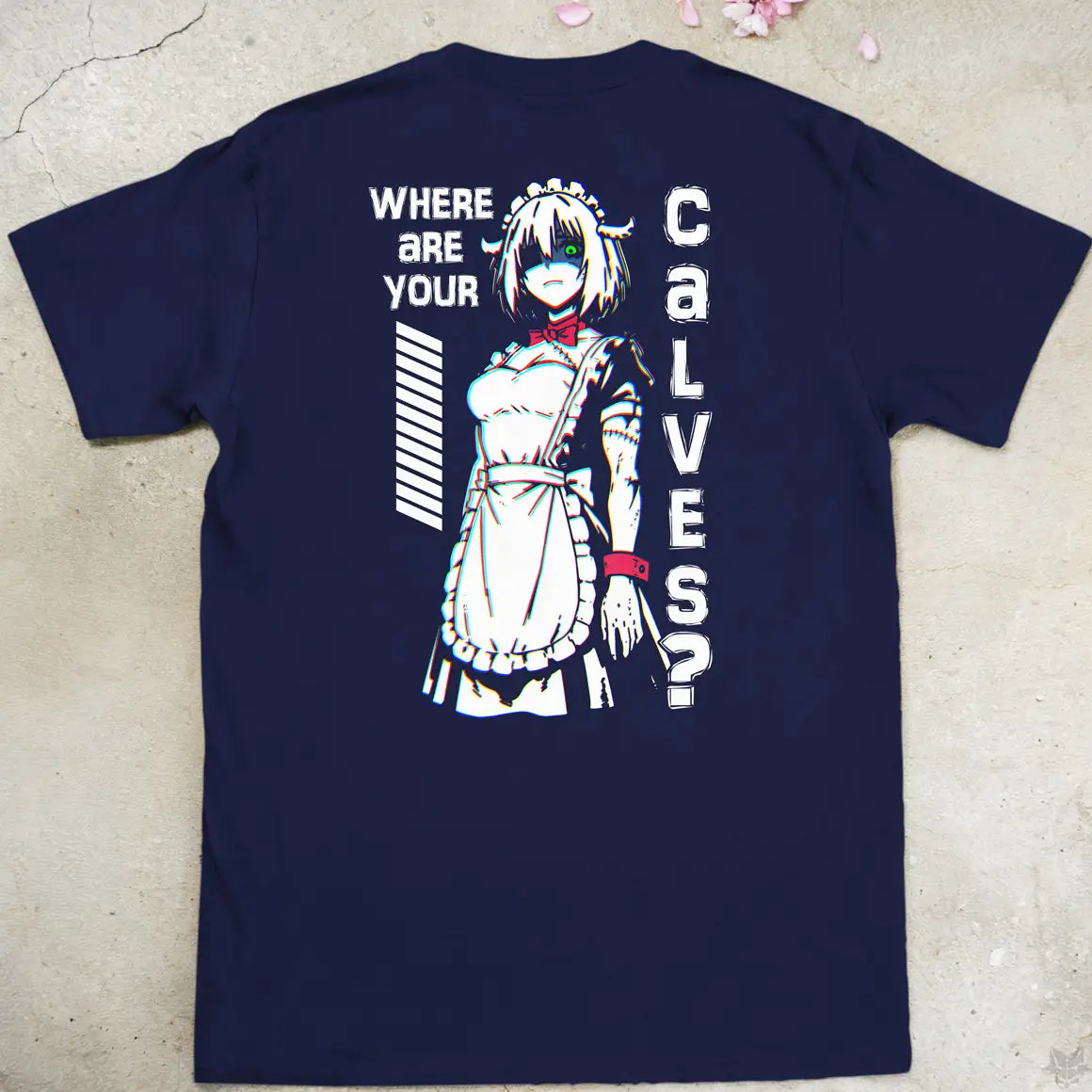Calf Check Maid | back print ❀ T-shirt