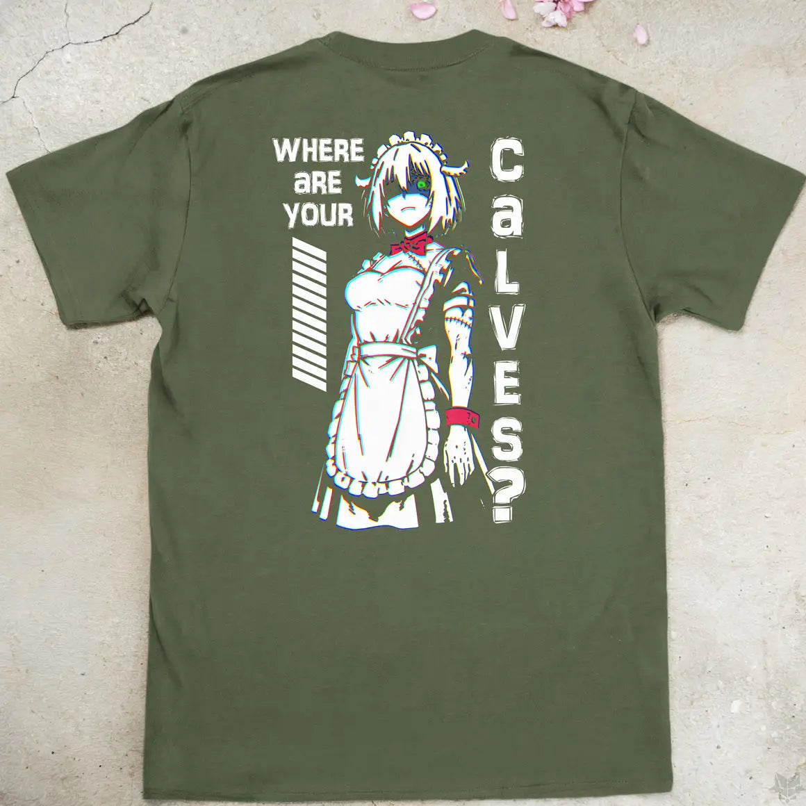 Calf Check Maid | back print ❀ T-shirt