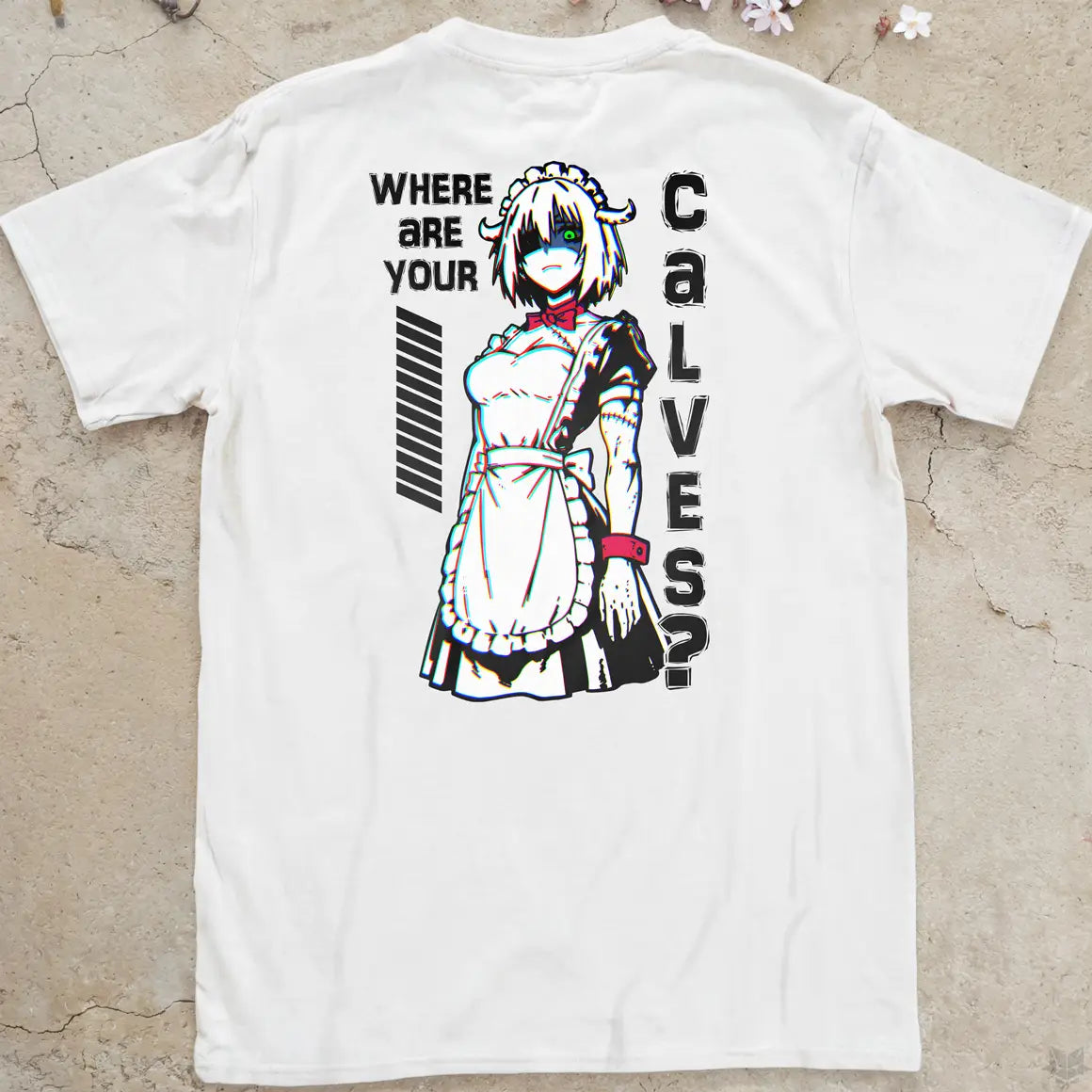 Calf Check Maid | back print ❀ T-shirt