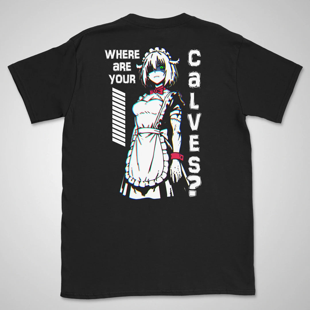 Calf Check Maid | back print ❀ T-shirt