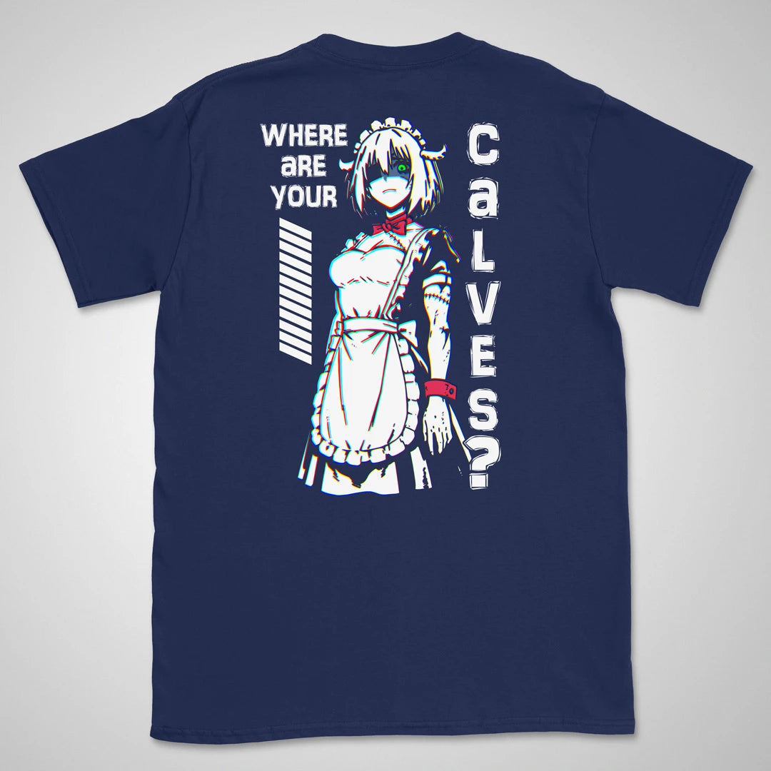 Calf Check Maid | back print ❀ T-shirt