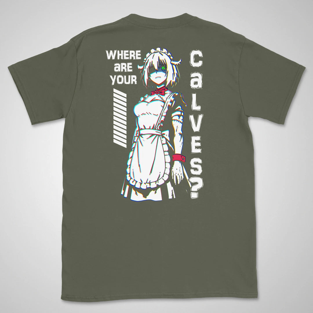 Calf Check Maid | back print ❀ T-shirt