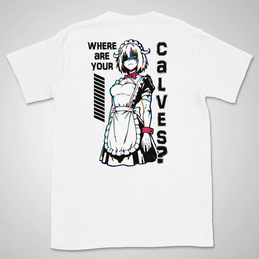 Calf Check Maid | back print ❀ T-shirt