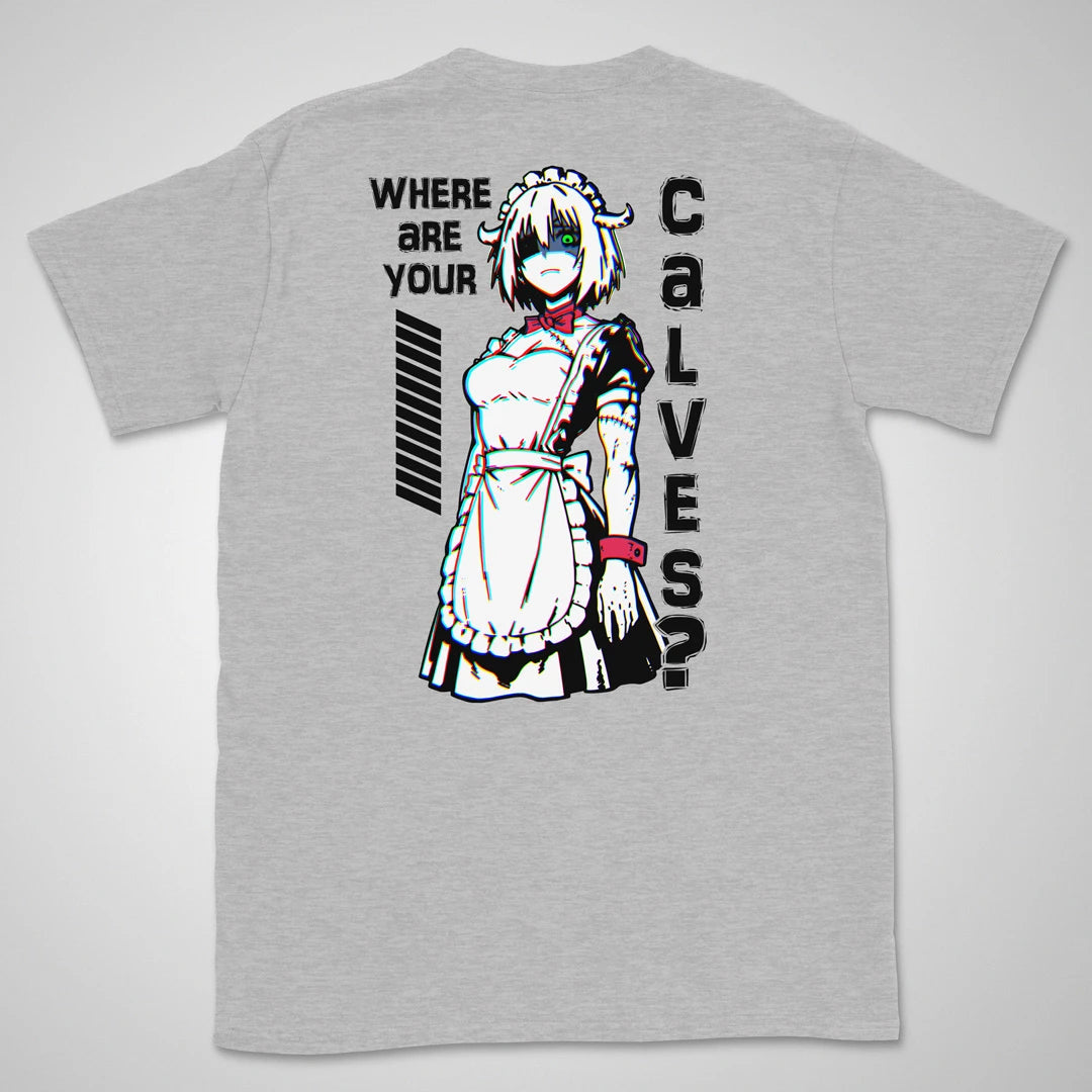 Calf Check Maid | back print ❀ T-shirt