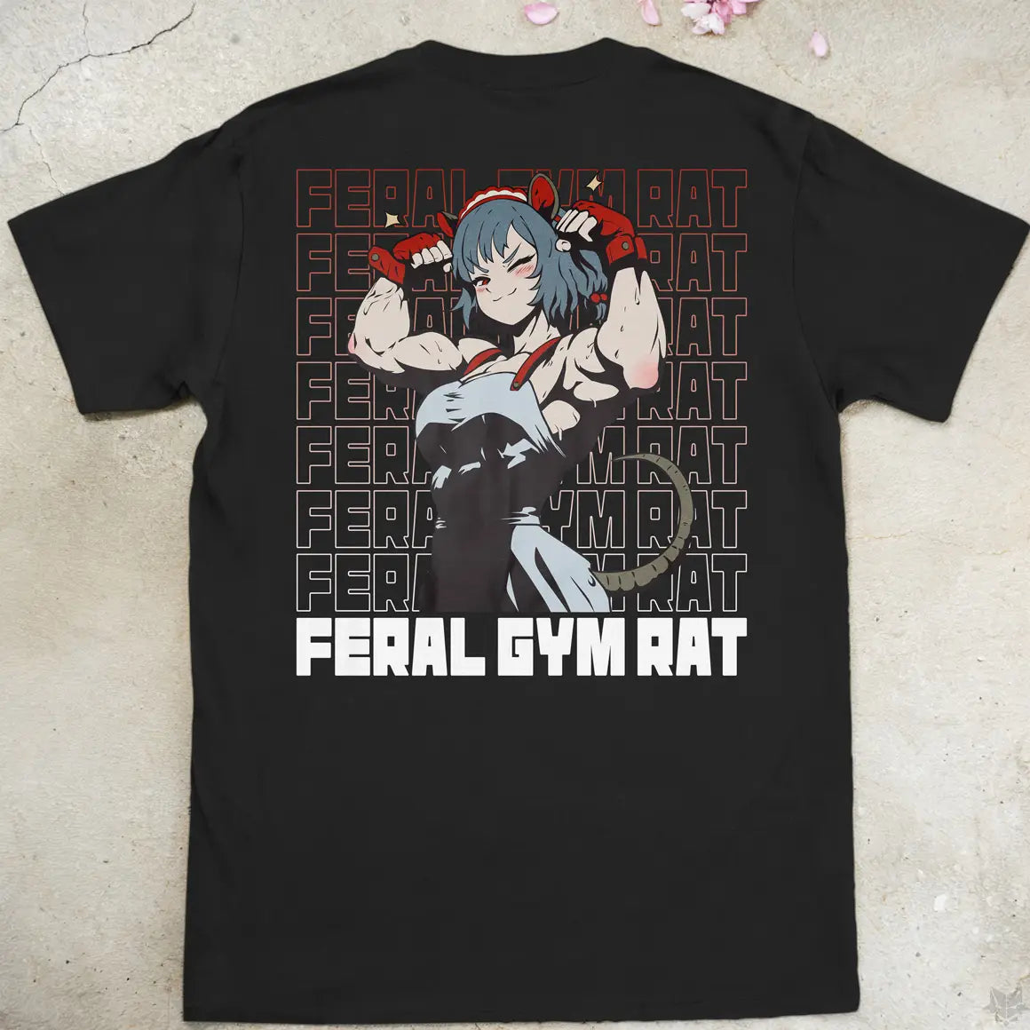 Feral Gym Rat Gen1 | back print ❀ T-shirt