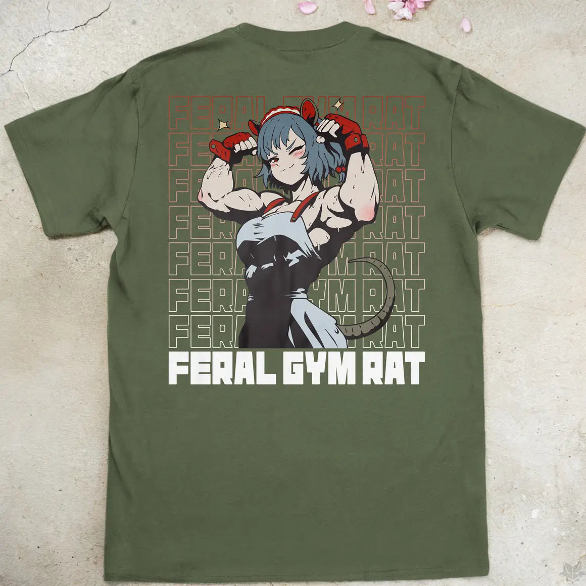 Feral Gym Rat Gen1 | back print ❀ T-shirt