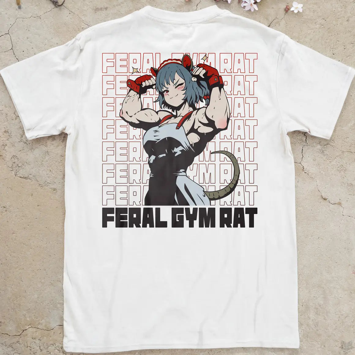 Feral Gym Rat Gen1 | back print ❀ T-shirt