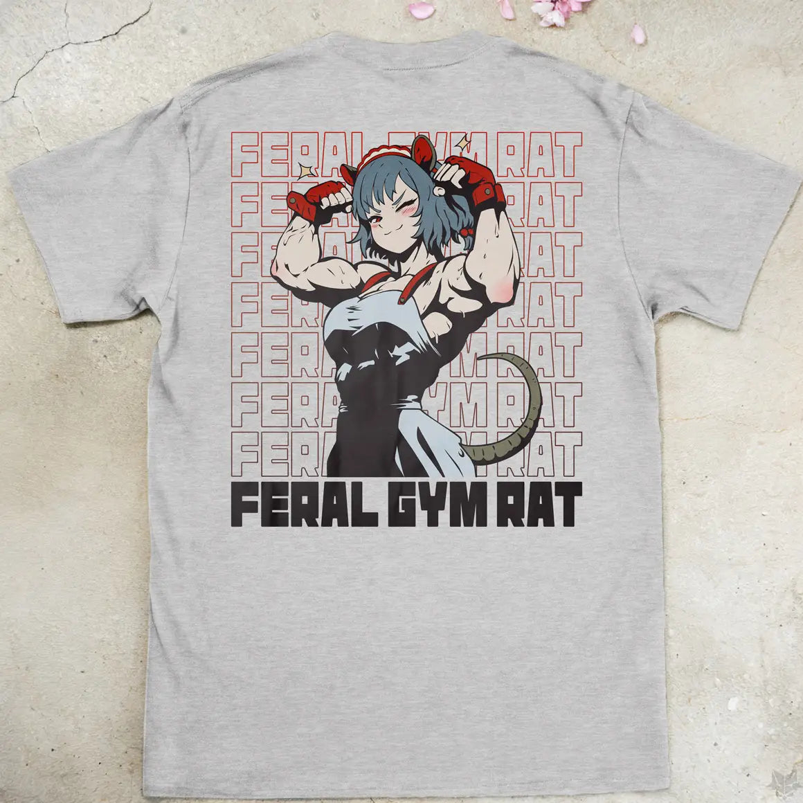 Feral Gym Rat Gen1 | back print ❀ T-shirt