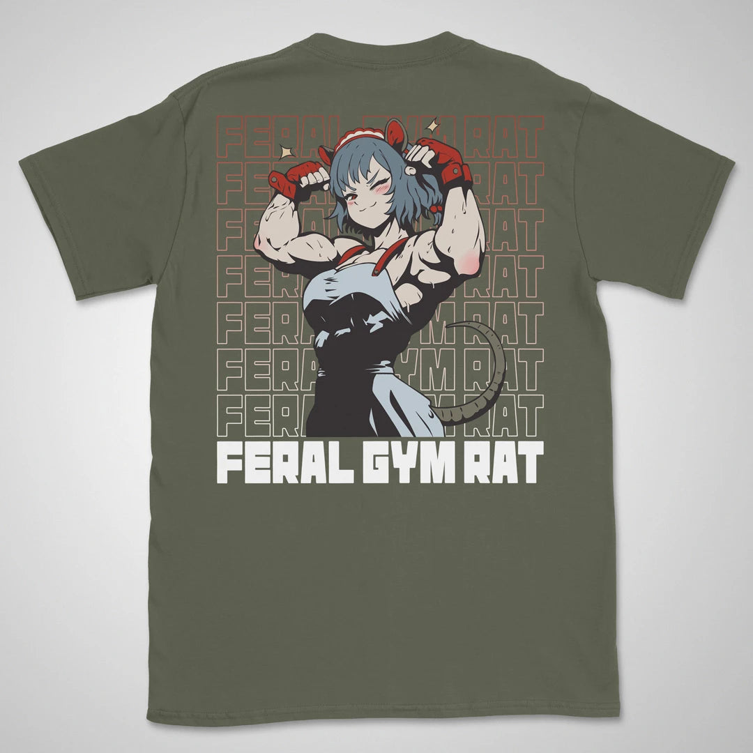 Feral Gym Rat Gen1 | back print ❀ T-shirt