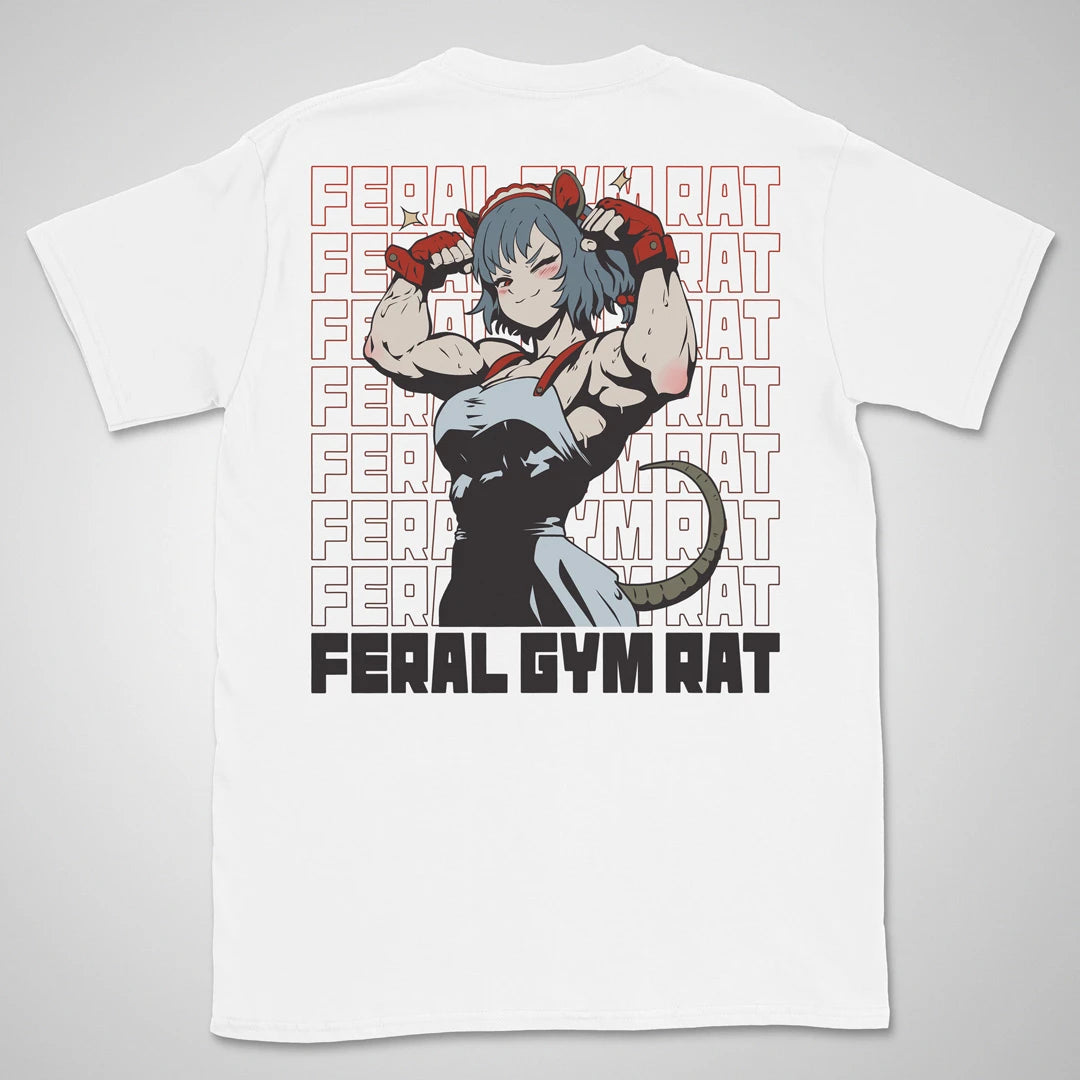 Feral Gym Rat Gen1 | back print ❀ T-shirt