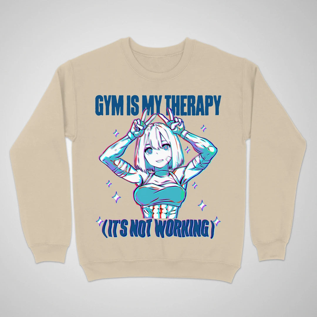 Gym Is My Therapy ❀ Crewneck