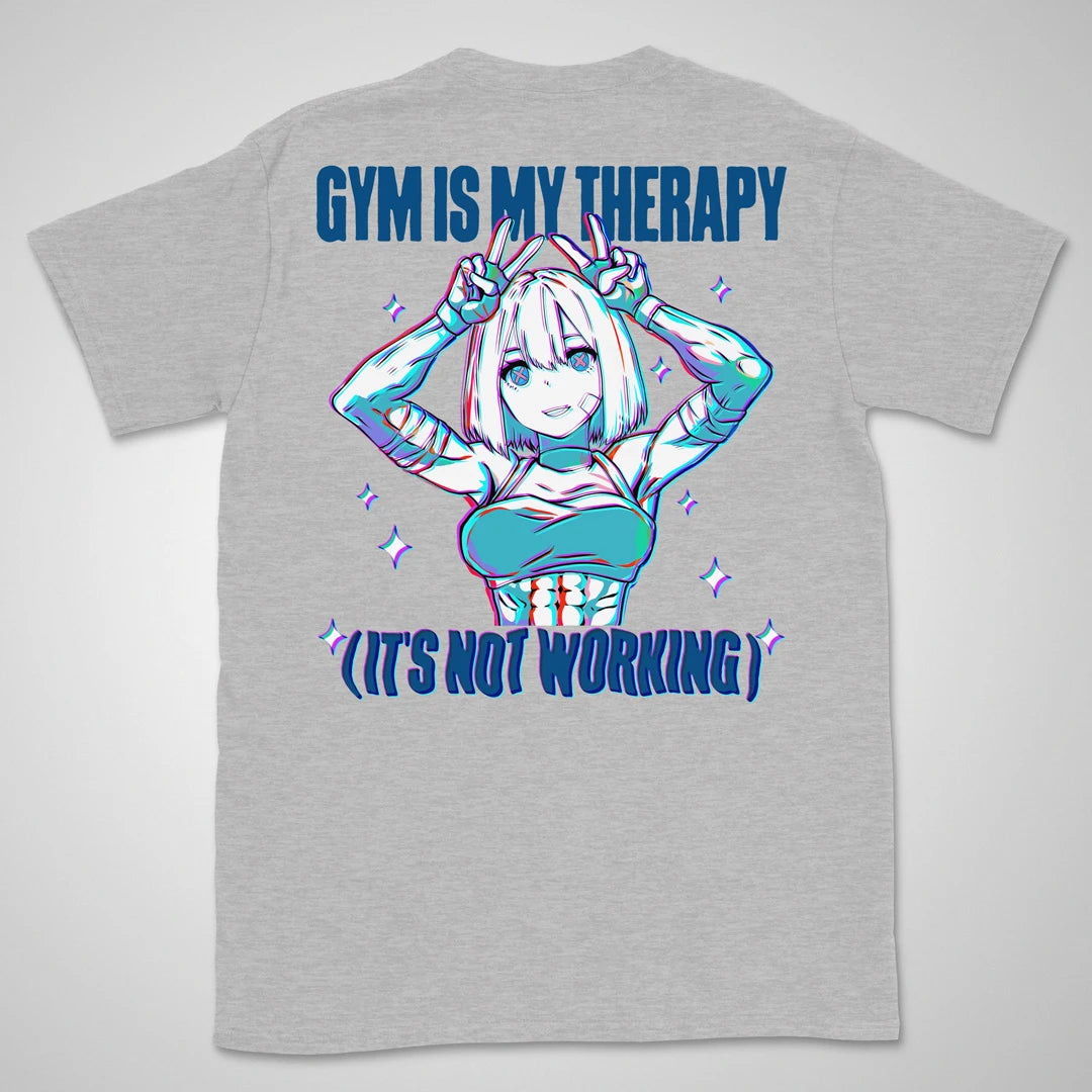 Gym Is My Therapy | back print ❀ T-shirt
