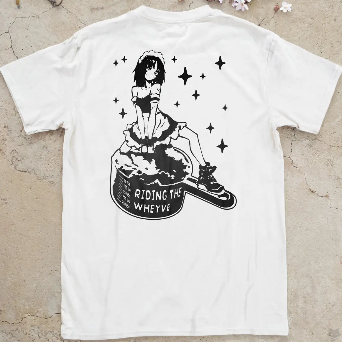 Riding The Wheyve | back print ❀ T-shirt
